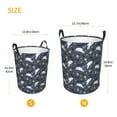thumbnail image 3 of Fuzoiu Halloween A Print Circular Hamper,Laundry Basket with Handle,Collapsible Laundry,Dirty Clothes Storage Basket,for Bedroom Bathroom Dorm Living Room-Small, 3 of 6