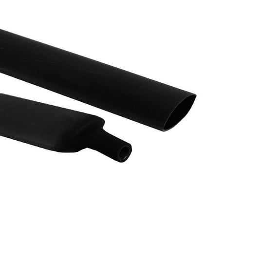 Heating Shrink Polyolefin Tube 3:1 Shrink Ratio Adhesive Electrical Connectors and Against Liquid Leakages Alternative 3/4in Diameter Black 20ft