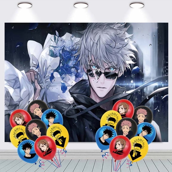 Satoru Gojo Party Decorations Balloons Taspestry Backdrop Banner Wall Decor Background Poster Decor Supplies