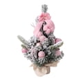 thumbnail image 3 of Mini de Navidad de mesa, pequeños árboles de Navidad artificiales s, nieve para decoración navideña, decoraciones navideñas rosa 40cm, 3 of 8