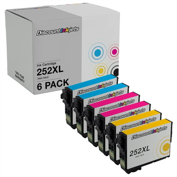 DI Compatible Ink Cartridge Replacements for Epson 252XL 6pk HY Compatible with: Cartridge Replacements for Epson 252XL printers. Compatible Model: Epson WorkForce WF-3620