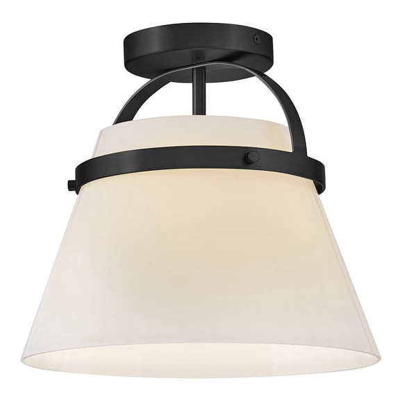 83051BK Lark Tori - 12W 1 LED Medium Semi-Flush Mount-11 Inch Tall and 12 Inch Wide-Black Finish