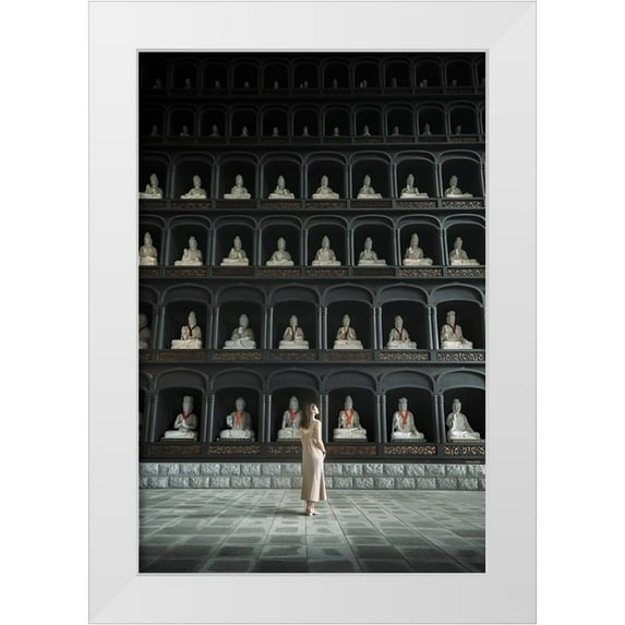 Kakegawa, Makoto 23x32 White Modern Wood Framed Museum Art Print Titled - Echizen Daibutsu