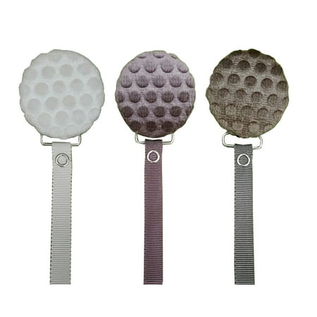 Velvet Polka Dot Pacifier Clip