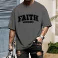 thumbnail image 6 of Ankishi Christian T Shirts for Men Faith Ephesians 2 8 Short Sleeve Religious Tee Crewneck Casual Tops for Streetwear, 6 of 7