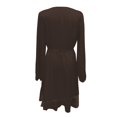 thumbnail image 4 of Vestido elegante de satén con cuello en V, cintura y escote pronunciado para mujer - Tejido lujoso, corte favorecedor, ocasiones formales - Tallas XS-XXL, diseño elegante con caída, 4 of 4