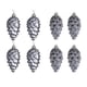 thumbnail image 1 of Advancent Decoraciones navideñas de 8 piezas, decoraciones de árbol de plástico duraderas para un ambiente festivo pensativo Kits de decoración para fiestas Gris oscuro, 1 of 5