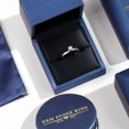 thumbnail image 5 of Gem Stone King 14K White Gold White Created Sapphire Solitaire Engagement Ring for Women (0.25 Cttw, Round 4MM, Gemstone September Birthstone, Size 5), 5 of 5