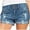 Blue, variant on Jsaierl Jean Shorts Womens High Waisted Summer Relaxed Fit Denim Shorts Ripped Pull On Bermuda Jean Shorts Pants 2025 XL
