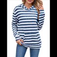 thumbnail image 1 of Camisas de Larga para Mujer, Sudaderas con Capucha y Bolsillo Tipo Canguro, Sudaderas de Otoño. Azul M, 1 of 10
