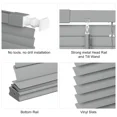 thumbnail image 2 of MYshade No Tools-No Drill Gray-36.5"W*64"H Cordless 1" Light Filtering Mini Blinds for Indoor Windows Horizontal Shades with Smooth Lift & Dustproof Slats, 2 of 9