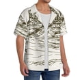 thumbnail image 2 of Uemuo Wild West Desert With Cowboy Pattern Cotton Linen Short Sleeve Shirts,Casual Lightweight Button Down Shirts,Vacation Beach Summer Tops-4X-Large, 2 of 7