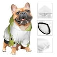 thumbnail image 3 of Goofa Hunting Frog Pattern Small Dog Sweater Hoodies Pet Grey Hooded Soft Fleece Sweatshirts with Pocket Fall Winter Puppy Cat Sweaters Warm Clothes-Small, 3 of 8