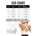 thumbnail image 7 of Strappy Sports Bras for Women Medium-High Support Criss Cross Back Push Up Supportive Padded Sports Bra Yoga Gym Workout Running Athletic Bra Tops White S, 7 of 7