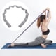 thumbnail image 5 of Cinturón elástico de yoga con correa para tirar, banda de estiramiento para Pilates, gimnasio y gimnasia para niñas. 11 Bucles Gris, 5 of 8