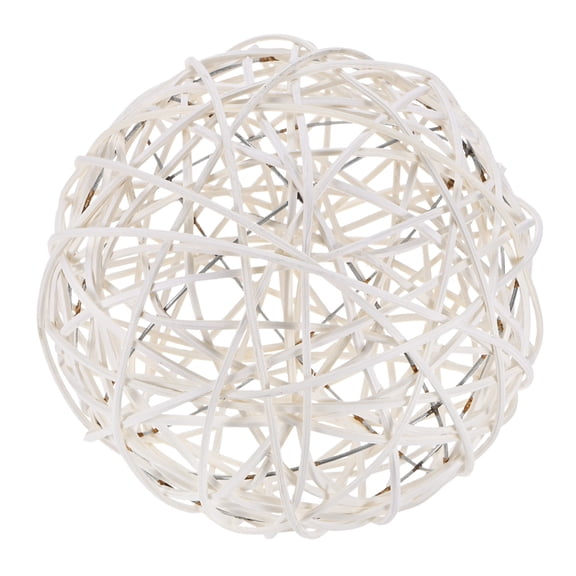 Uxcell 1-Pack Wicker Rattan Balls 200mm/7.9 Inch Decorative Rattan Balls for Christmas Weddings Thanksgiving White