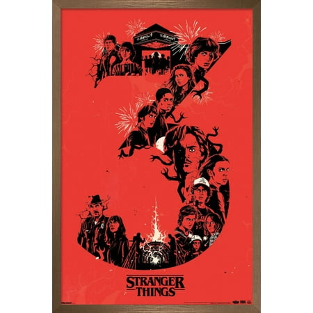 Netflix Stranger Things: Season 5 (2025) - Illustration 3 Wall Poster 14.725 x 22.375 Framed