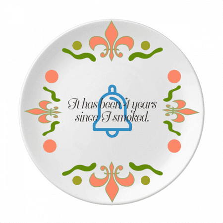 

Perseverance Prohibiting Smoking Time Flower Ceramics Plate Tableware Dinner Dish