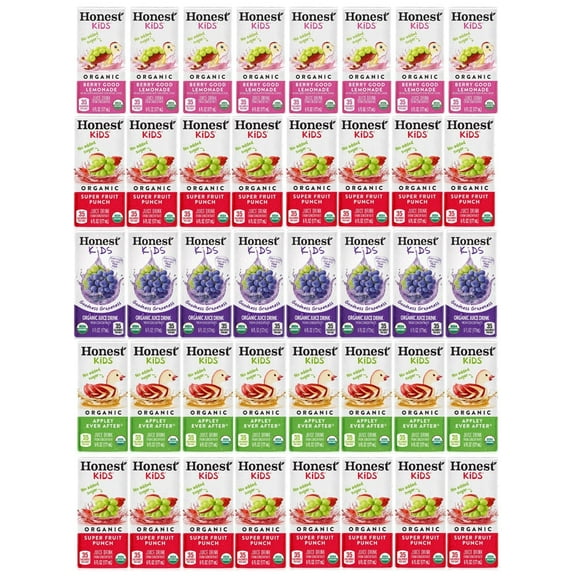 Organic Juice Drink Assorted Variety Pack, 6 Fl Oz, (40 Count)