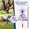 Ounabing Ballerina Wind Color Changing Ballet Spinning Girl Wind Chimes Rotating Deck