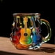 thumbnail image 2 of 3D Guitar Coffee Mug, Colorful Musical Design Glass Cup, Music Lover Gift, Collectible Drinkware, 2 of 5