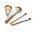 thumbnail image 4 of HEATSHAKING 4Pcs Cosmetics Brush Set with Soft Synthetic Fibers and Convenient Storage Sack, 4 of 8