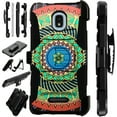 thumbnail image 1 of Compatible with Cricket Icon 2 (2020) Hybrid LuxGuard Holster Phone Case Cover (Orange Blue Mandala), 1 of 1