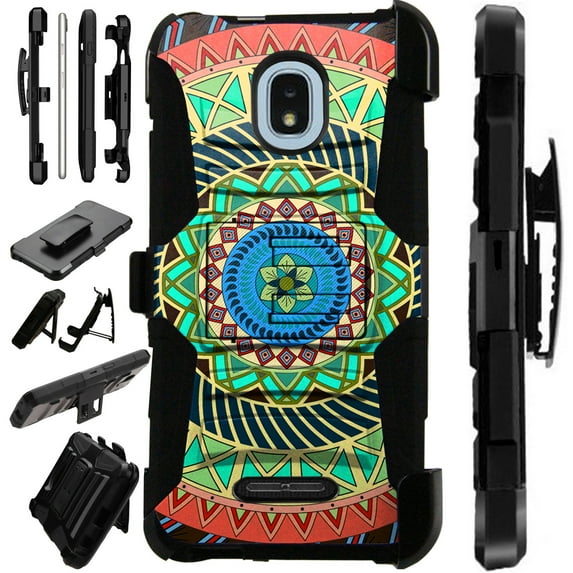 WORLD ACC LuxGuard Holster Compatible with Wiko Ride | AT&T Radiant Core | Cricket Icon Case Armor Hybrid Phone Cover