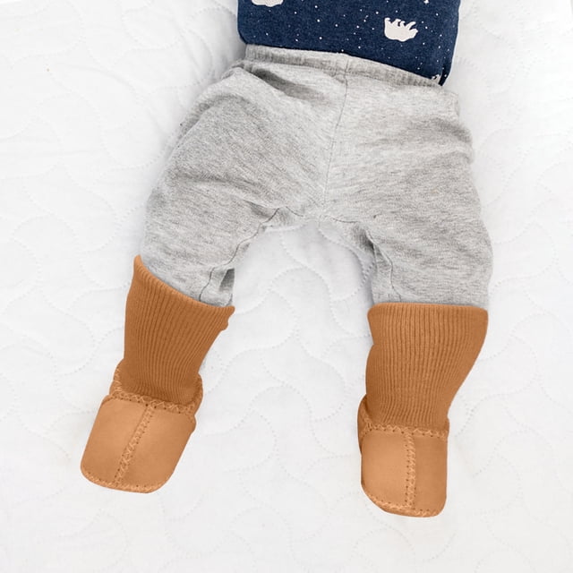 Fiudx Zapatos de Bebé de Suela Suave, Cálidos y Transpirables de Imitación de Piel de Oveja, Antideslizantes, para Interior de Invierno, Cómodos, Elásticos, Forro Suave de Algodón y Lana, Fáciles de