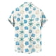 thumbnail image 5 of Blusa y camisa de manga corta con cuello vuelto para hombre, blusa informal de moda con cuello vuelto, blusa estampada de manga corta con botones, blusa de poliéster para hombre, 5 of 6