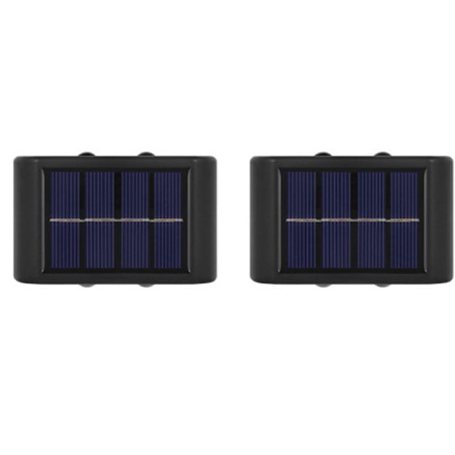 Bearachild 2 piezas de luces de pared alimentadas por energía Solar para el hogar, jardín al aire libre, patio trasero, lámpara de cerca recargable Iluminación y accesorios Blanco Bearachild HA066654-01B
