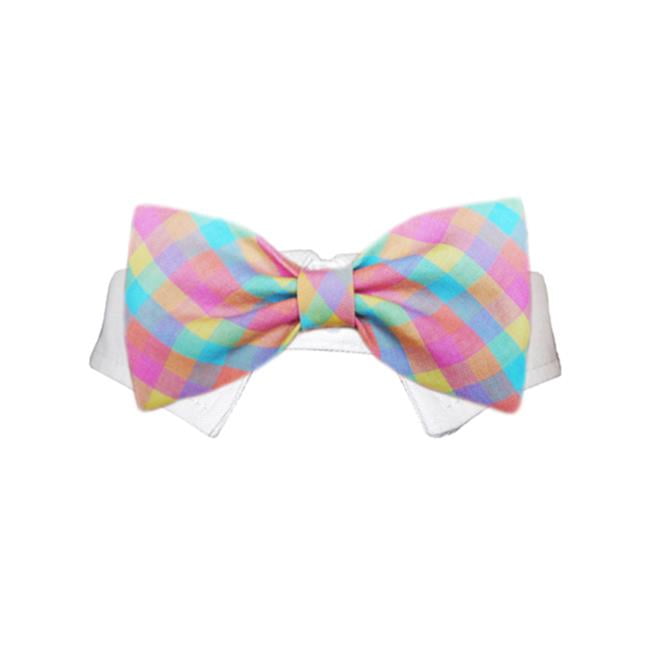 Pooch Outfitters PRIL-3XL Riley Bow Tie, Pink - 3XS