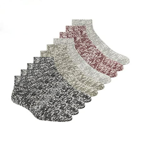 

Weatherproof Women s Ankle Boot Socks Soft Cotton Blend Black Gray Olive Red 6 Pairs