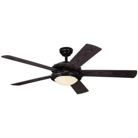 Comet 52 in. Five Blade Indoor & Outdoor Ceiling Fan with Light, Espresso