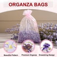 thumbnail image 3 of Uxcell Organza Bag, Sheer Heart Mesh Bags Drawstring Gift Bags Bulk Party Favor Bag Jewelry Pouches Light Purple-Gold 5" x 7", 3 of 6