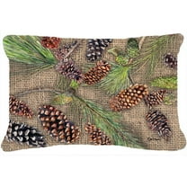 Carolines Treasures  Pine Cones Decorative Pillow - Indoor/Outdoor Fabric 12x16 in