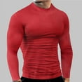thumbnail image 2 of Men Blouses Swim Top Stripped Shirt Cold Gear Shirts Men Workout Clothe Short Thermal Top Shirt Dresses Mens Tall Tops Casual Tee T Long Sleeve Tunic Tee Sleeve T And Women Red L, 2 of 6