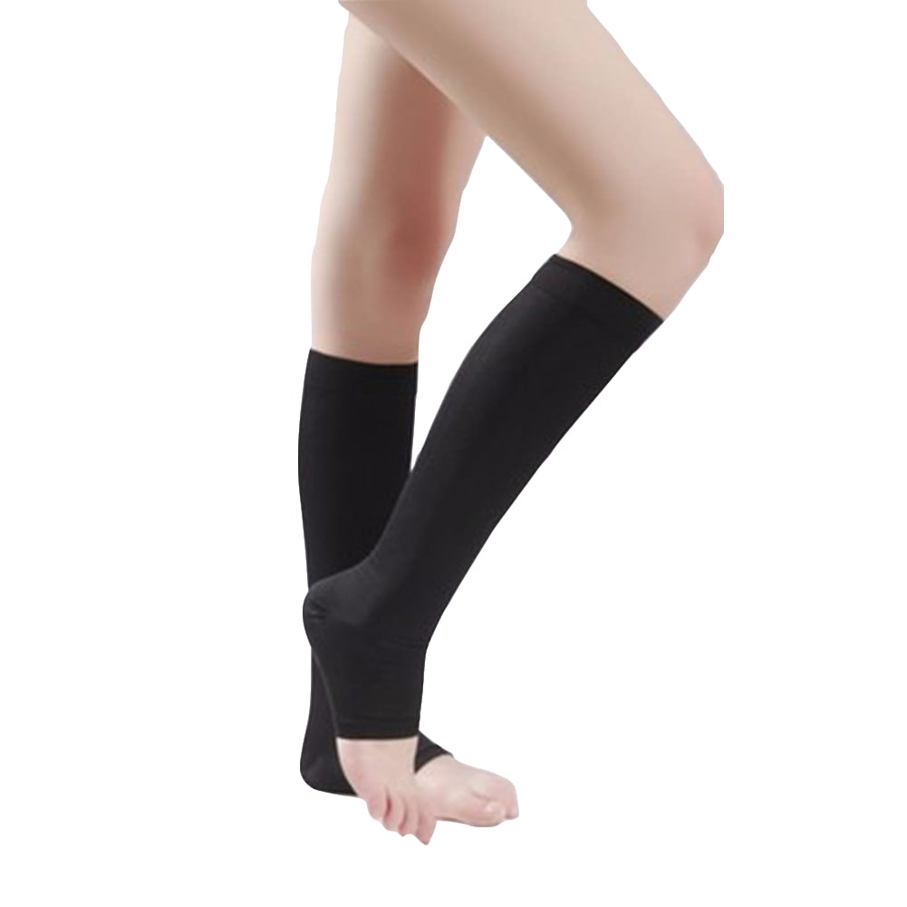 Funcee Women Men Medical Open Toe Compression Stockings Knee High 18 ...