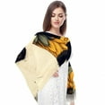 thumbnail image 4 of Panda Sunflower Translucent Chiffon Yarn Silk Scarf - Lightweight and Breathable - 180*73 Size - Head Wrap for Women and Hair - Elegant Fashion Accessory, 4 of 6