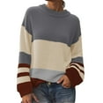 thumbnail image 1 of Chandail en Tricot pour Femmes Hiver Chaud Chandail Ample Col Roulé Décontracté Doux Fil Confortable Automne, 1 of 5