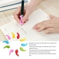 thumbnail image 4 of Paquete de 10 empuñaduras de silicona para lápices, ajustador de postura, bolígrafo escolar para niños, herramienta de ayuda para escritura a Suministros de escritura y corrección Color aleatorio, 4 of 6