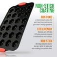 thumbnail image 6 of 24 Cup Muffin Pan - Deluxe Nonstick Gray Coating Inside & Outside With Red Silicone Handles, Compatible with Model: NCSBS10S (Black), 6 of 6