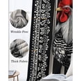 thumbnail image 3 of Vintage Rooster Blackout Curtains for Bedroom Living Room Darkening Curtains 90 Inch Black White Striped Watercolor Black Out Window Curtain Privacy Window Treatment Grommet Drapes 52"x90"x2, 3 of 9