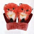 thumbnail image 2 of GENEMA Women Men Winter Knit Gloves Cute 3D Fluffy Cartoon Animal Decor Thickened Plush Lining Windproof Thermal Warm Mittens, 2 of 17