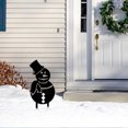 thumbnail image 4 of putnchl Christmas Metal Silhouette, Snowman Yard Sign, Metal Pile Decorations Party Outdoor Yard Sign Christmas Decorations, 4 of 4