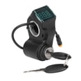 thumbnail image 1 of Lipstore Electric Bike Lock Digital Display Ignition Plug Handlebar Control Lock Power Switch Waterproof Sturdy PP Material Suitable for Recreational Activities and Touring Switch Lock, 1 of 8