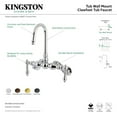 thumbnail image 4 of Kingston Brass AE81T0 Aqua Vintage Adjustable Center Wall Mount Tub Faucet, Matte Black, 4 of 5