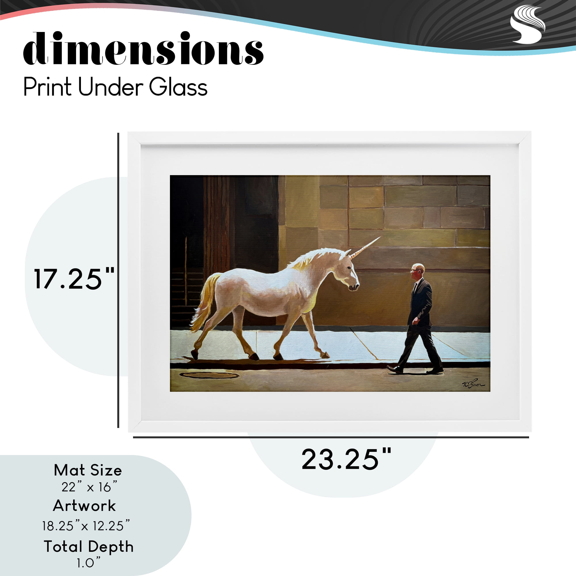 The Exception Proves The Rule White Framed Print Under Glass, design by Keith Thomson