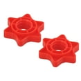thumbnail image 2 of 2pc Weight Check Nut Barbell Bar Clips Lock Screw Dumbbell lock Collars Red, 2 of 9