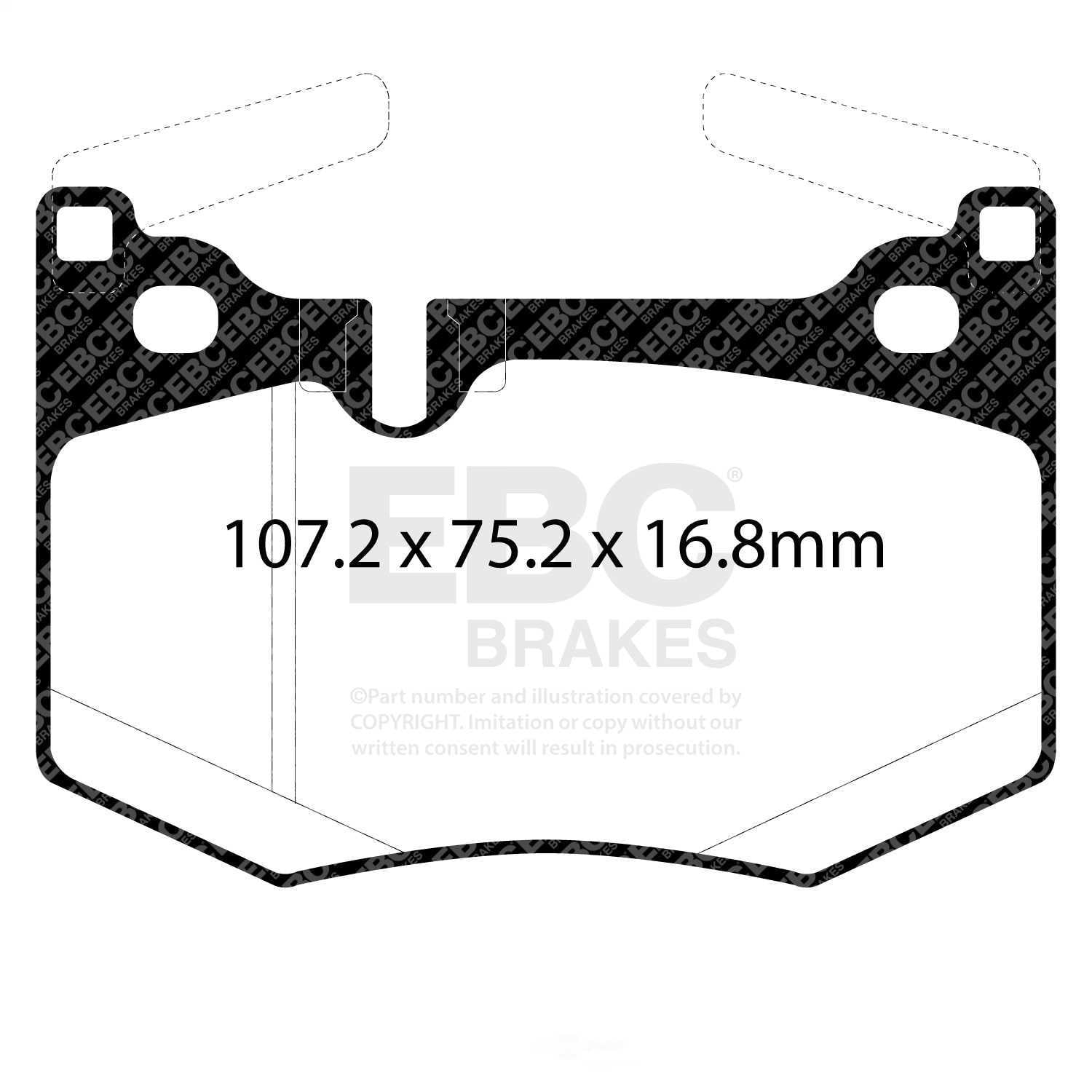 EBC Brakes Redstuff Premium Fast Street Pad for All Engine Sizes Fits select: 2015-2023 LEXUS RC-F, 2016-2020 LEXUS GS-F